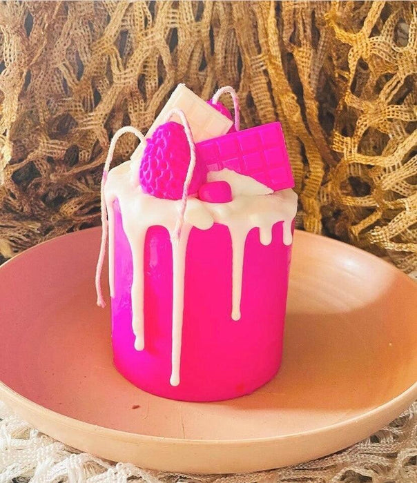 Buy Candle - Stylish Pink Blink Cake Vanilla Fragrance Candle | Decorative Scented Tealight For Party & Home by Farmaish on IKIRU online store