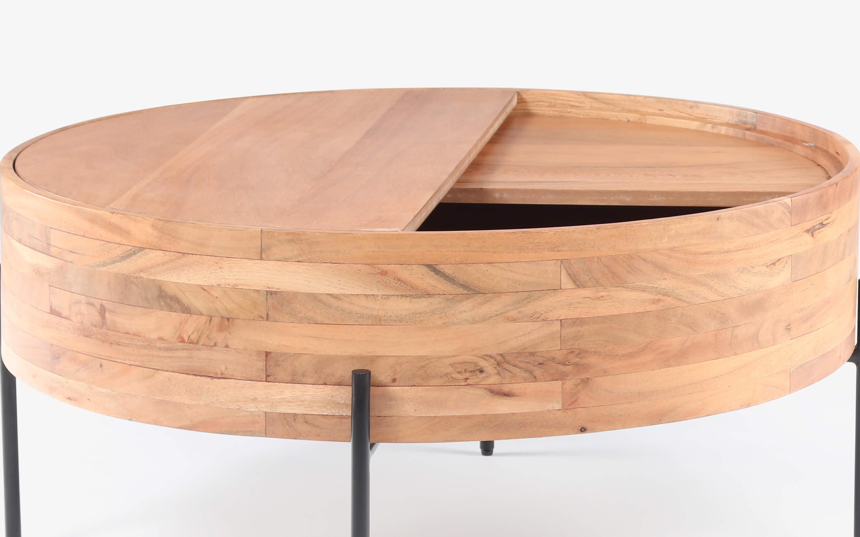 Buy Center Table - Dali Unique Wooden Coffee Table | Drum Shape Multipurpose Table For Home by Orange Tree on IKIRU online store