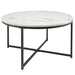 Buy Center Table - White Marble Center Coffee Table With Black Legs For Home Decor Living Room and Office by Handicrafts Town on IKIRU online store