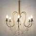 Buy Chandelier - Antique Brass 6 Light Crystal Candelabra Chandelier by Fos Lighting on IKIRU online store