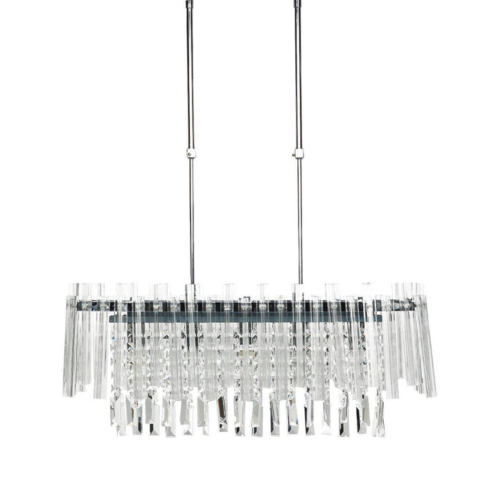 Buy Chandelier - Bella Stylish Clear Glass Chandelier Light | Aluminium Hanging Jhoomar For Home Decor by Home4U on IKIRU online store