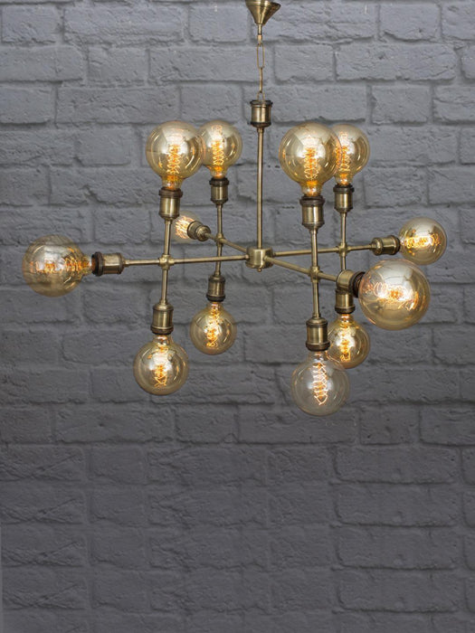 Buy Chandelier - Molecular 12 Light Modern Hanging Chandelier by Fos Lighting on IKIRU online store