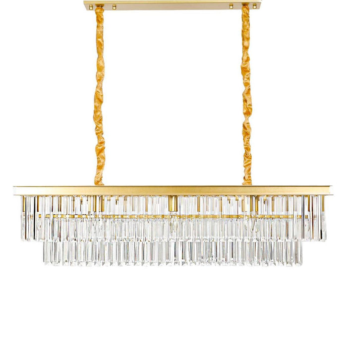 Buy Chandelier - Nielle Luxury Rectangular Chandelier | Decorative Hanging Light For Home & Party Decor by Home4U on IKIRU online store