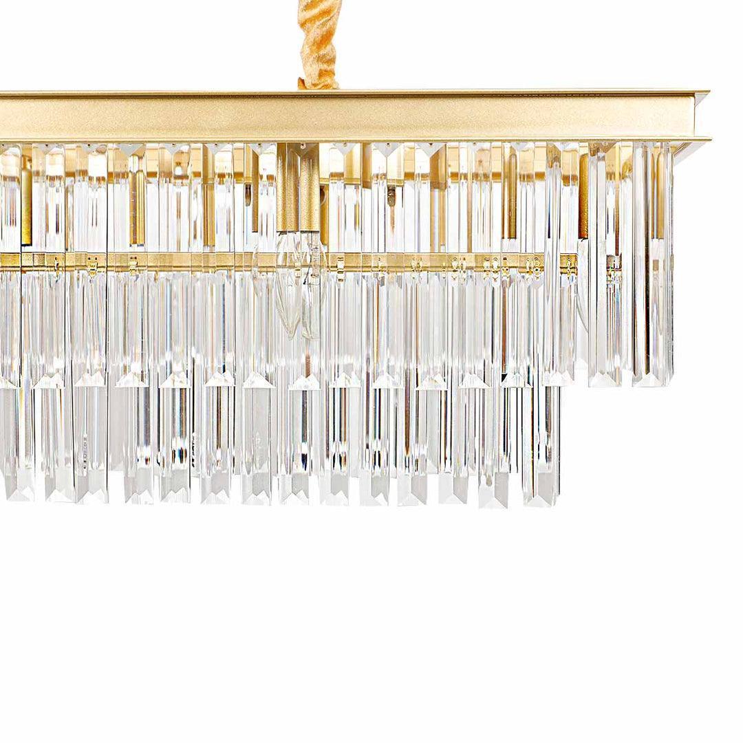 Buy Chandelier - Nielle Luxury Rectangular Chandelier | Decorative Hanging Light For Home & Party Decor by Home4U on IKIRU online store