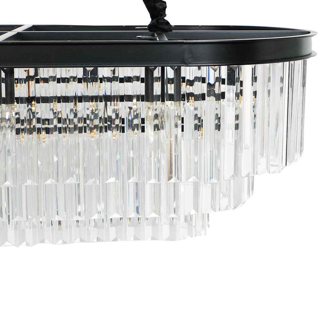 Buy Chandelier - Ortella Crystal Glass Hanging Chandelier | Jhoomar Light For Home & Party Decor by Home4U on IKIRU online store