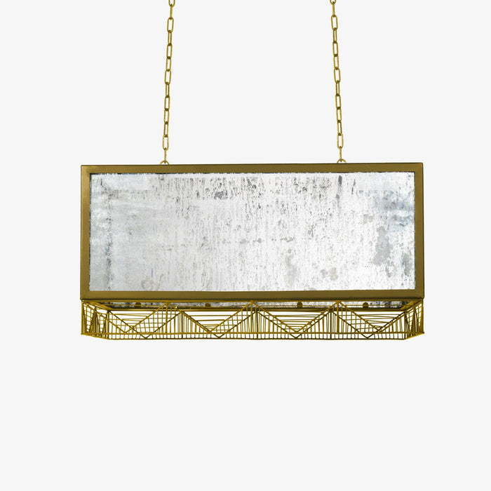 Buy Chandelier - Sheesh Luxurious Metallic & Glass Finish Chandelier | Hanging Lamp Light For Home Decor by Orange Tree on IKIRU online store