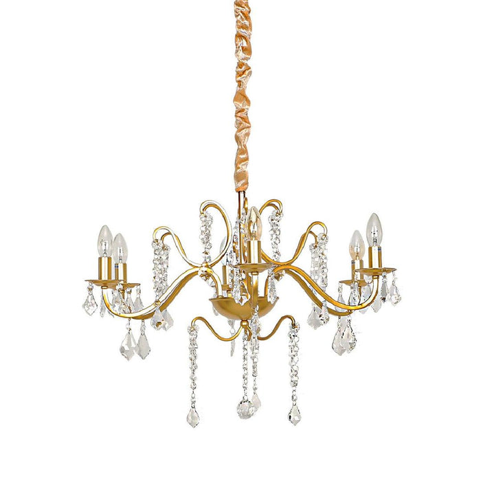 Buy Chandelier - Tyler Luxurious Golden Chandelier | Decorative Hanging Light In Jhoomar For Decor by Home4U on IKIRU online store