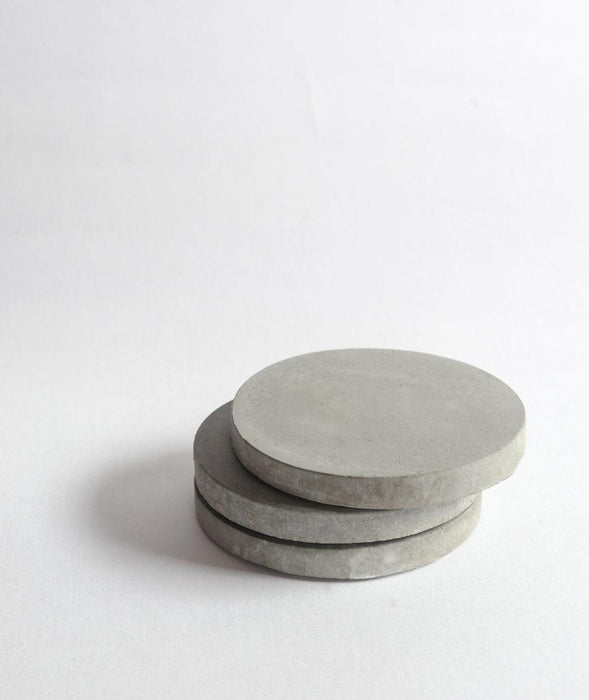 Buy Coaster - Concrete Round Table Coasters For Tea & Coffee For Home & Office, Set of 3 by Concrete Aesthetics on IKIRU online store