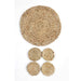 Buy Coaster - Natural Jute Placemats & Coasters | Table Mat Set of 6 Living Room & Home by Sashaa World on IKIRU online store
