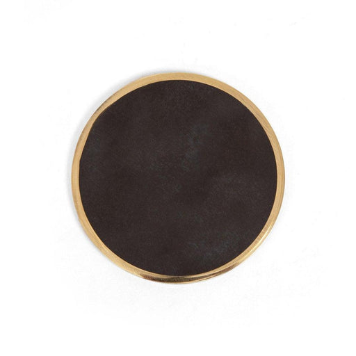 Buy Coaster - Round Coasters For Table Stone & Brass Ring Set of 4 by Home4U on IKIRU online store