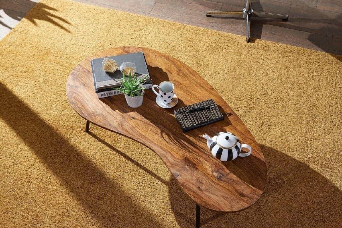 Buy Coffee Table - Wood & Metal Bean Coffee Table | Center Table For Living Room by The home dekor on IKIRU online store