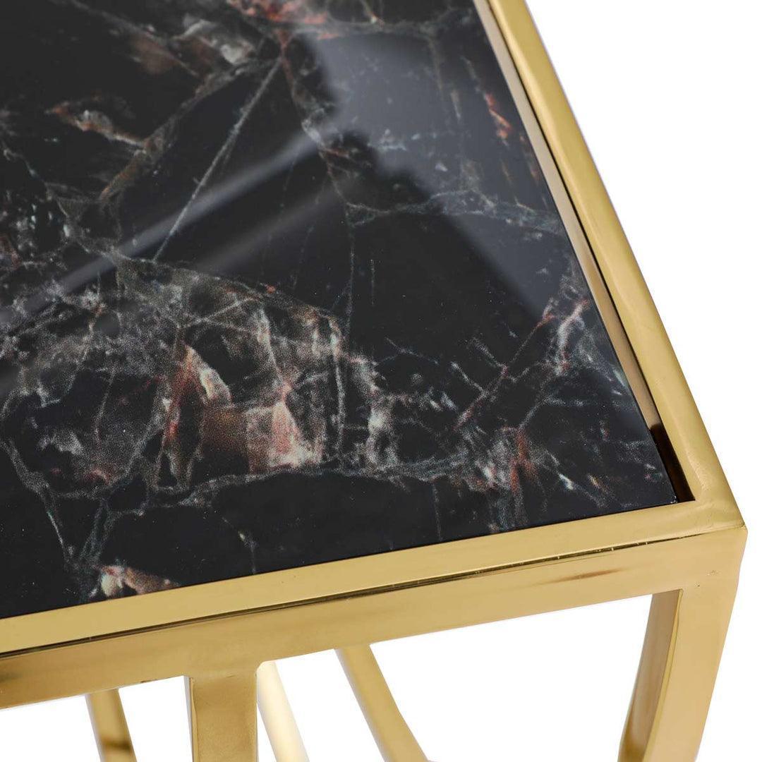 Buy Console Table - Unique Console Table Black Marble and Gold Finish | Side Table For Decor by Home4U on IKIRU online store