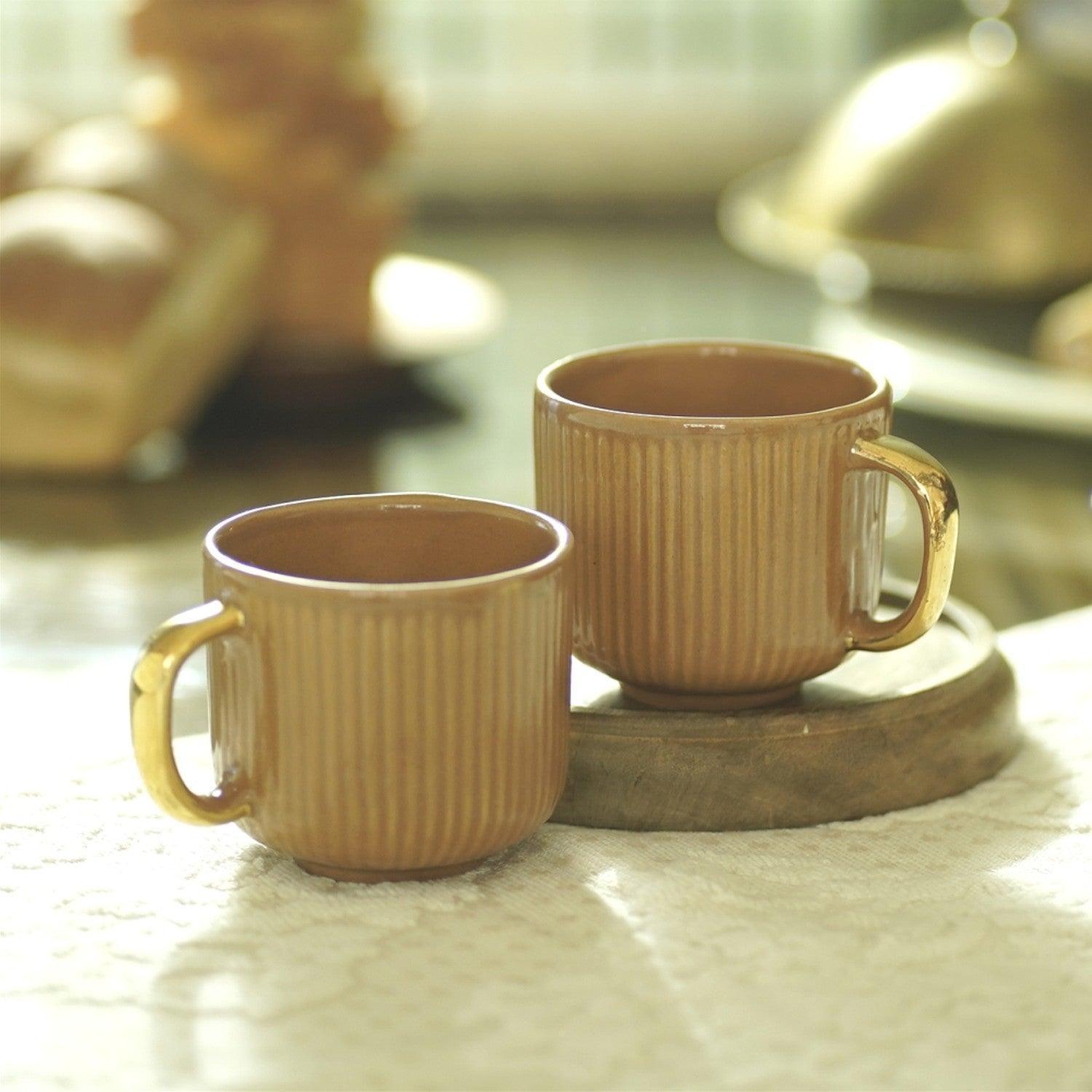 Buy Cups & Mugs - Baardez Ceramic Tea & Coffee Mug Set Of 2 For Kitchenware And Gifting by Courtyard on IKIRU online store
