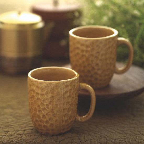 Buy Cups & Mugs - Bhor Ceramic Milk & Coffee Mug Set Of 2 For Home & Gifting by Courtyard on IKIRU online store