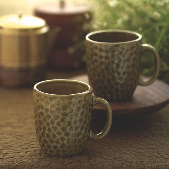 Buy Cups & Mugs - Bhor Ceramic Milk & Coffee Mug Set Of 2 For Home & Gifting by Courtyard on IKIRU online store