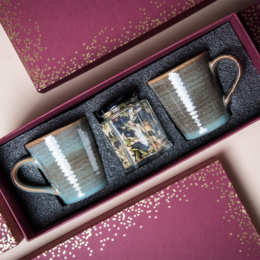 Buy Cups & Mugs - Dove Blue Coffee Mugs & Trail Mix Gift Box | Cup Set For Kitchenware And Gifting by The Table Fable on IKIRU online store