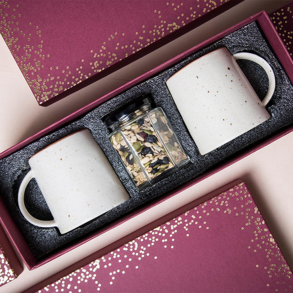 Buy Cups & Mugs - Ivory Rann Coffee Mugs & Trail Mix Gift Box | Cup Set For kitchenware And Gifting by The Table Fable on IKIRU online store