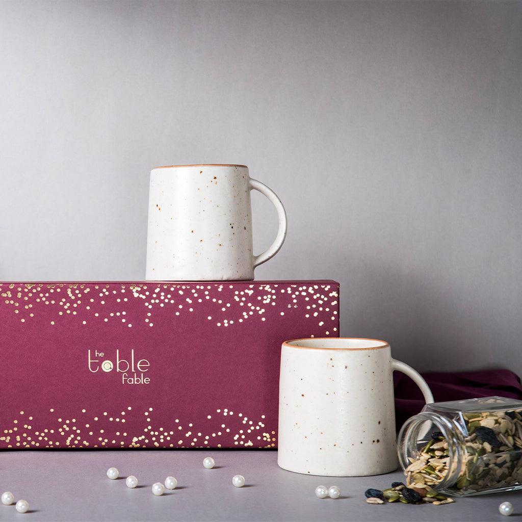 Buy Cups & Mugs - Ivory Rann Coffee Mugs & Trail Mix Gift Box | Cup Set For kitchenware And Gifting by The Table Fable on IKIRU online store