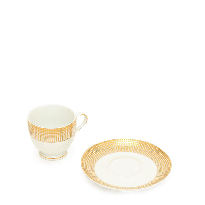 Buy Cups & Mugs - Luxurious Cup and Saucer Set- White and Gold Finish by Home4U on IKIRU online store