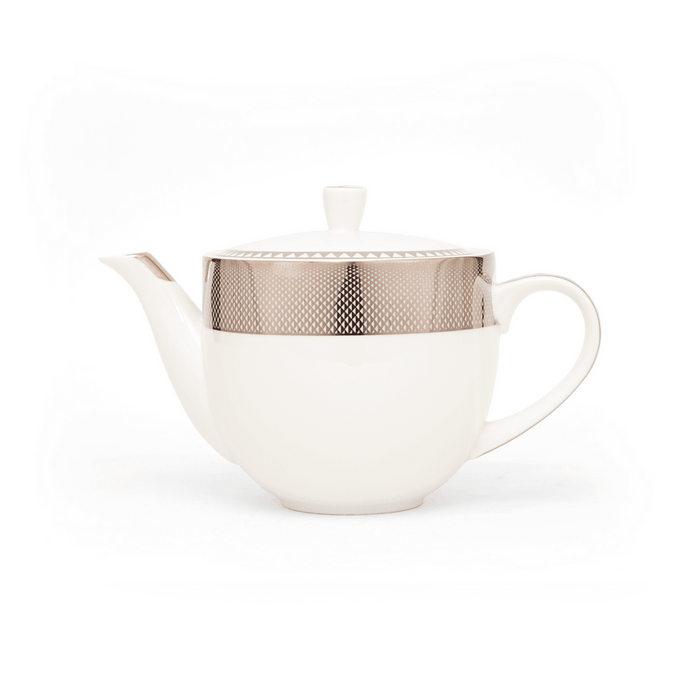 Buy Cups & Mugs - Platina Gold & White Tea Pot | Stylish Kettle For Serving by Home4U on IKIRU online store