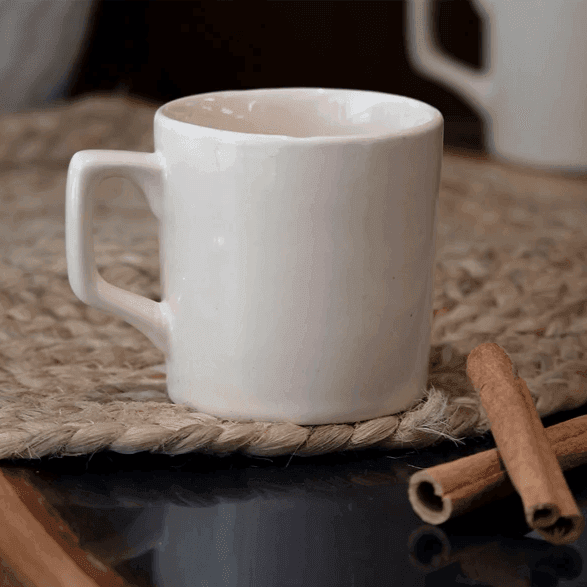 Buy Cups & Mugs - Staple Tea Cup for Dining Set of 6 | Ceramic Coffee Mugs & Cups by The Table Fable on IKIRU online store