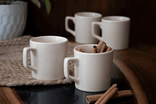 Buy Cups & Mugs - Staple Tea Cup for Dining Set of 6 | Ceramic Coffee Mugs & Cups by The Table Fable on IKIRU online store