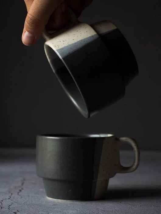 Buy Stoneware Black & White Coffee Mug