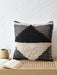 Buy Cushion cover - Black and White Square Cotton Cushion or Pillow Cover For Living Room & Bedroom by House this on IKIRU online store