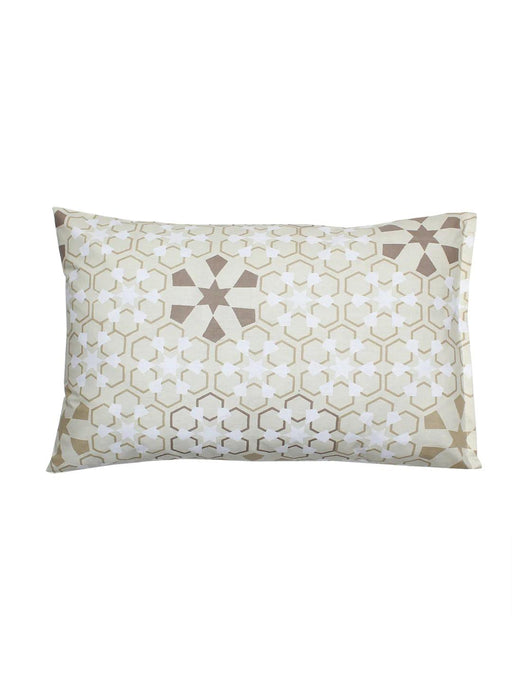 Buy Cushion cover - Geometric Floral Printed Rectangular Cotton Pillow Cover Set of 2 For Bedroom by House this on IKIRU online store