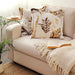 Buy Cushion cover - Leaf Printed Brown Square Cotton Cushion Cover For Sofa & Bedroom by House this on IKIRU online store
