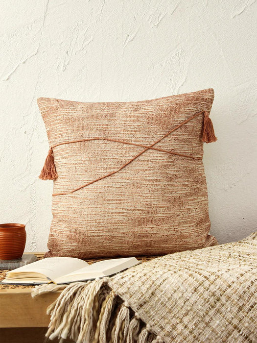 Buy Cushion cover - Pink Cotton Cushion Cover | Square Throw Pillows by House this on IKIRU online store