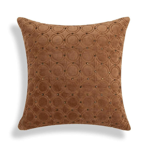 Buy Cushion cover - Stylish Cotton Velvet Cushion Cover Brown For Bed & Sofa by Home4U on IKIRU online store