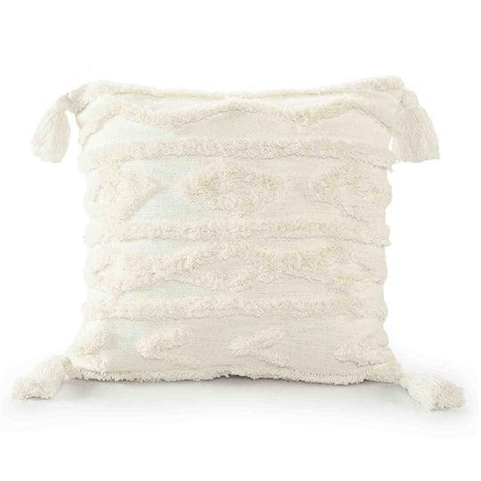 Buy Cushion cover - White Square Cotton Classic Tufted Cotton Cushion Cover For Living Room Bedroom & Home by Sashaa World on IKIRU online store