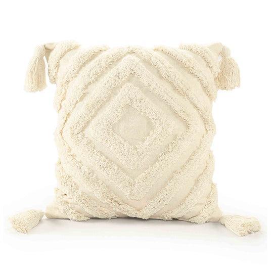 Buy Cushion cover - White Square Diamond Tufted Throw Cushion Cover For Living Room Bedroom & Home by Sashaa World on IKIRU online store