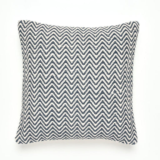 Buy Cushion cover - Woven Cotton Cushion Cover for Sofa & Living Room Blue & White Color by Houmn on IKIRU online store