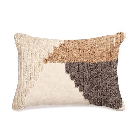 Buy Cushion - Natural Brown Cotton Geometric Tufted Cushion For Living Room & Home by Sashaa World on IKIRU online store