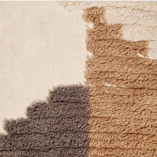 Buy Cushion - Natural Brown Cotton Geometric Tufted Cushion For Living Room & Home by Sashaa World on IKIRU online store