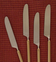 Buy Cutlery - Dariya Brass & Steel Butter Knife Set Of 4 | Table Knives Cutlery For Kitchen & Dining Table by Courtyard on IKIRU online store