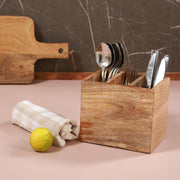 Buy Cutlery stand - Aachman Wood Cutlery Stand with 2 Sections For Table Decor Home & Kitchen by Manor House on IKIRU online store
