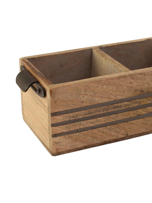 Buy Cutlery stand - Rectangular Wooden Cutlery Holder For Kitchen and Dining Decor by House this on IKIRU online store
