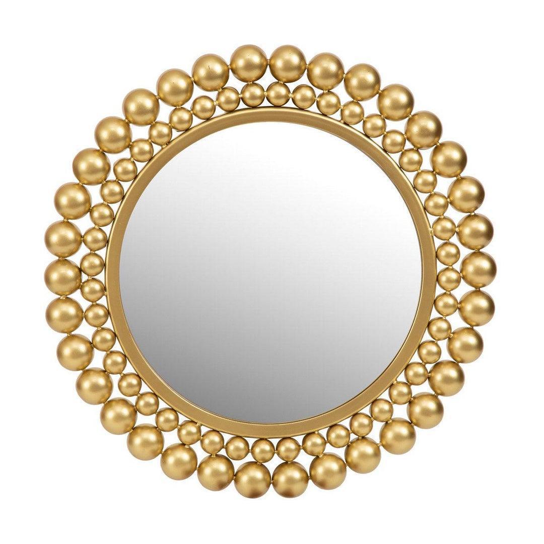 Buy Decorative Mirror - Amagya Decorative Round Mirror- Golden Beaded Design by Home4U on IKIRU online store