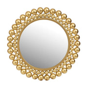 Buy Decorative Mirror - Amagya Decorative Round Mirror- Golden Beaded Design by Home4U on IKIRU online store