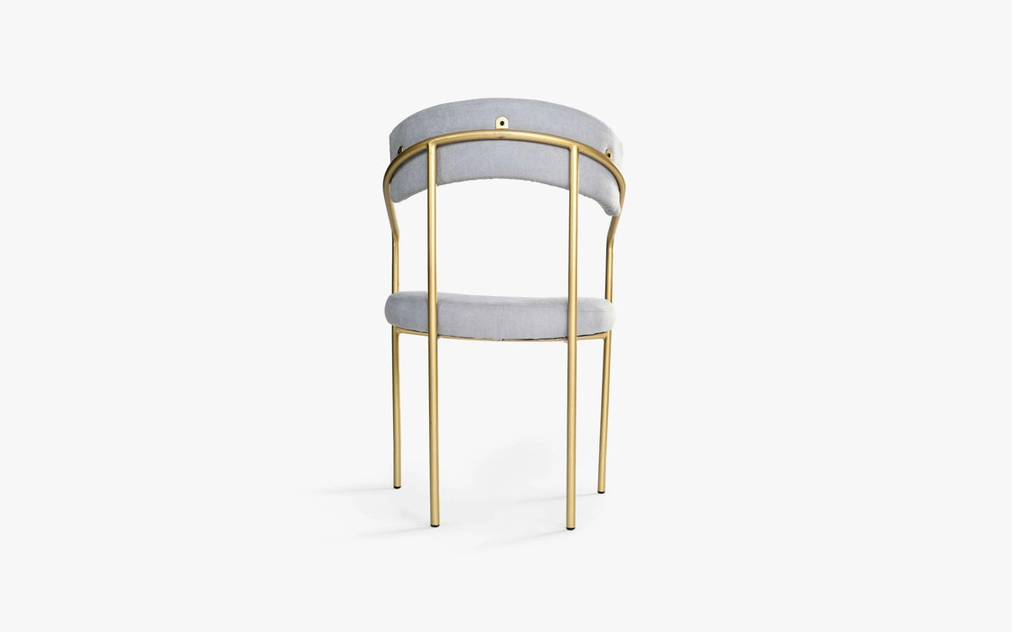 Buy Dining Chair - Brass Finish Modern Art Deco Dining Chair & Cushioned Armchair Stool by Orange Tree on IKIRU online store