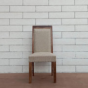 Buy Dining Chair - Brown & White Wooden Dining Chair With Cushion | Dining Room Furniture by The home dekor on IKIRU online store