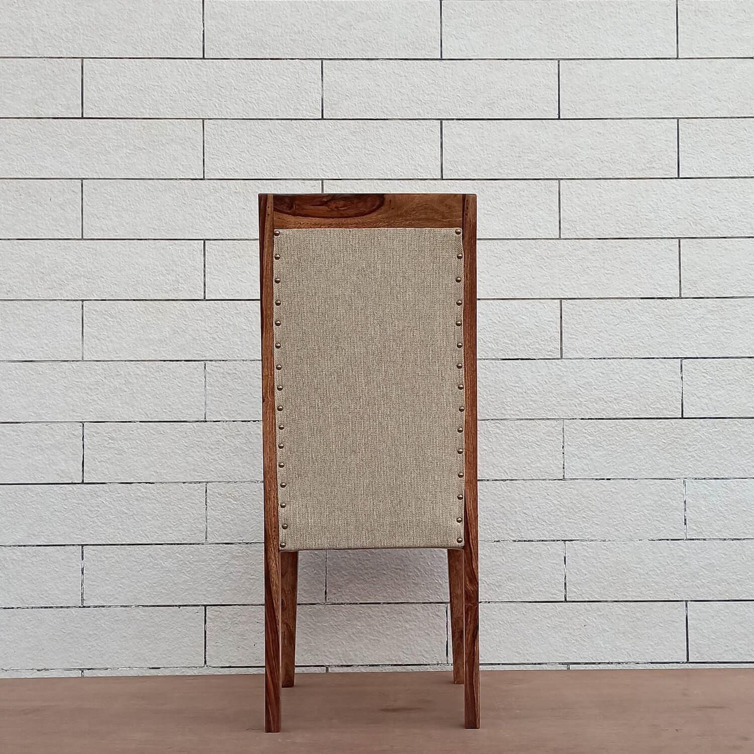 Buy Dining Chair - Brown & White Wooden Dining Chair With Cushion | Dining Room Furniture by The home dekor on IKIRU online store
