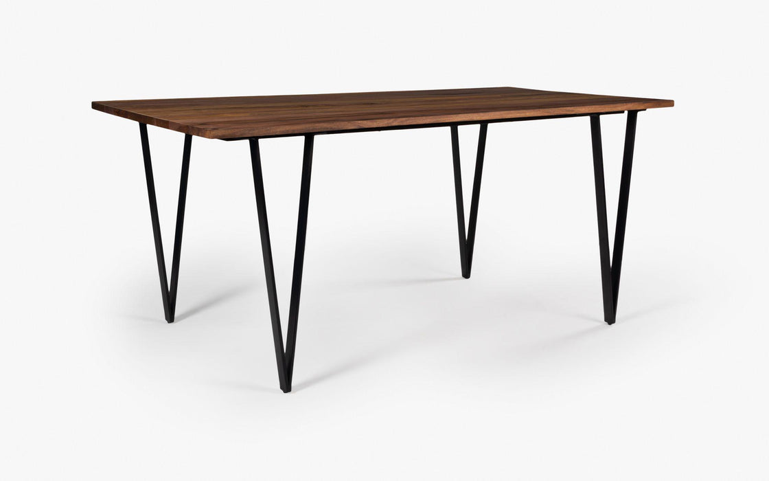 Buy Dining Table - Metric Wooden & Metal Dining Table 6 Seater For Dining Room And Home by Orange Tree on IKIRU online store