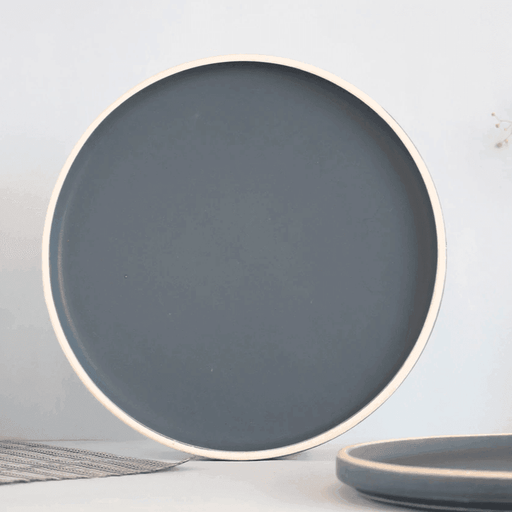 Buy Dinner Plates - Berlin Dark Blue Round Dinner Plate Stoneware Finish For Home & Restaurant | Gifting Kitchenware by The Table Fable on IKIRU online store