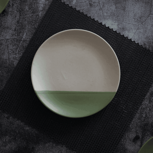 Buy Dinner Plates - Gardenia Olive Green & White Round Plates For Home | Gifting Plate Set Of 2 by The Table Fable on IKIRU online store