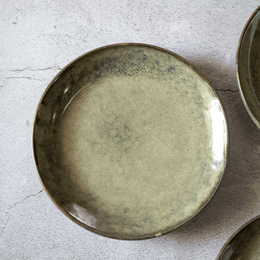 Buy Dinner Plates - Jaén Olive Green Side Quarter Plate Stoneware Finish For Dining Table & Gifting by The Table Fable on IKIRU online store