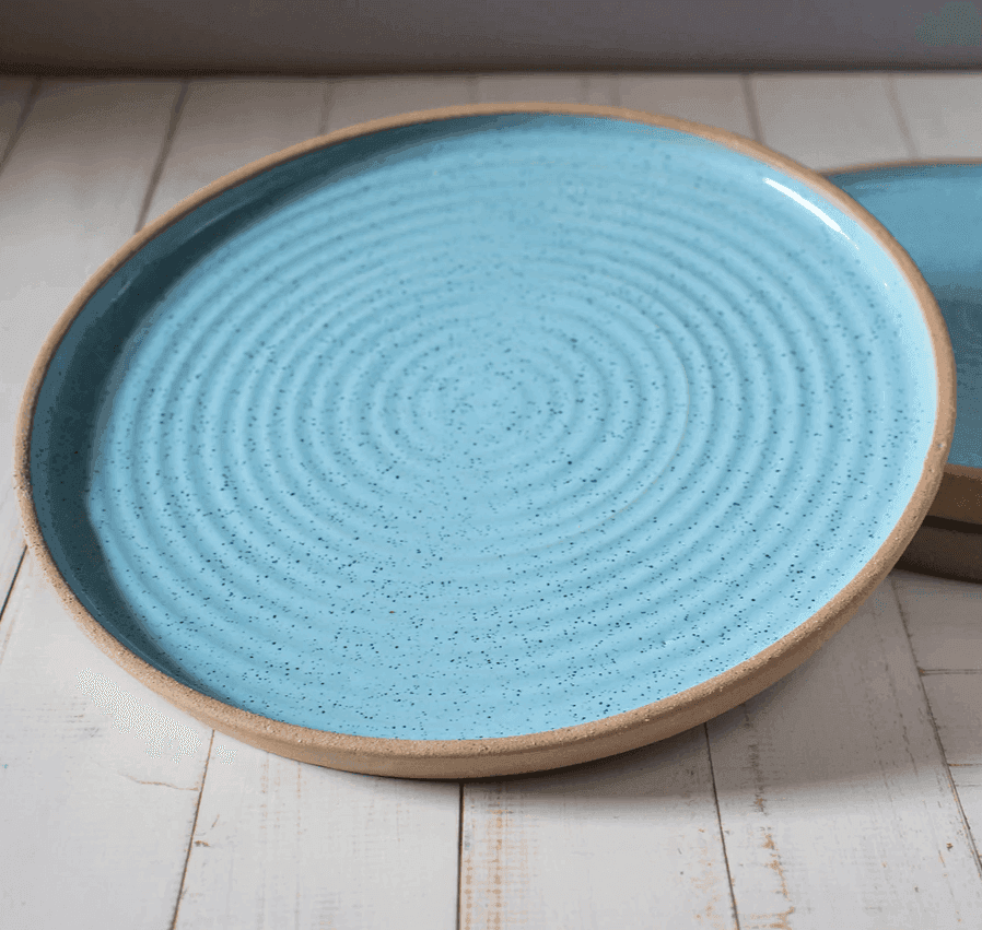 Buy Dinner Plates - Malé Blue Round Dinner Plate Stoneware Finish For Home & Table Decoration | Gifting Plate by The Table Fable on IKIRU online store